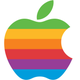 Apple’s logo from 1977 to 1999.